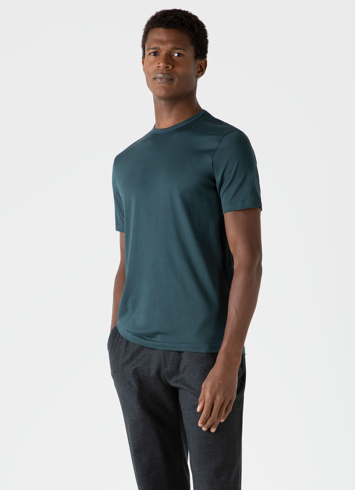 Men's Classic T-shirt in Peacock | Sunspel