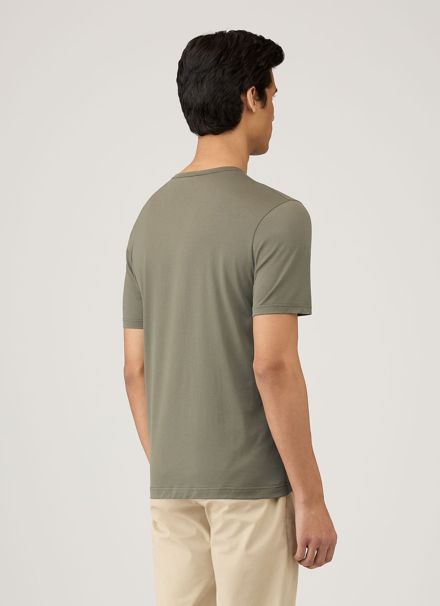 Men's Classic T-shirt in Khaki | Sunspel