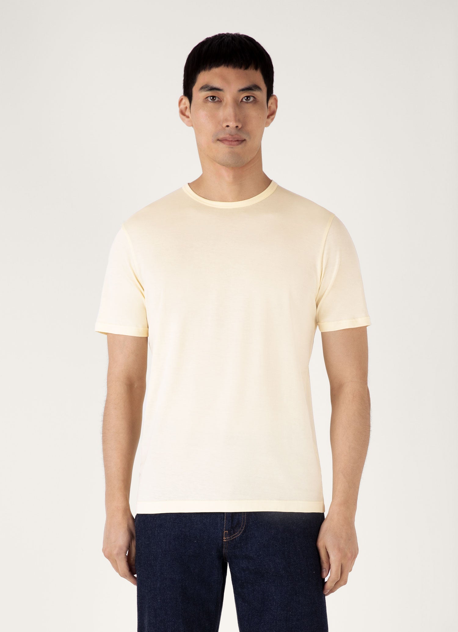 新品 STUDIO NICHOLSON × SUNSPEL Tシャツ MILK Men's Classic T-shirt in Buttermilk | Sunspel