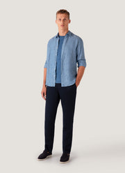 Men's Riviera Midweight T-shirt in Mid Indigo Wash