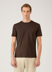 Men's Riviera Midweight T-shirt in Dark Chocolate