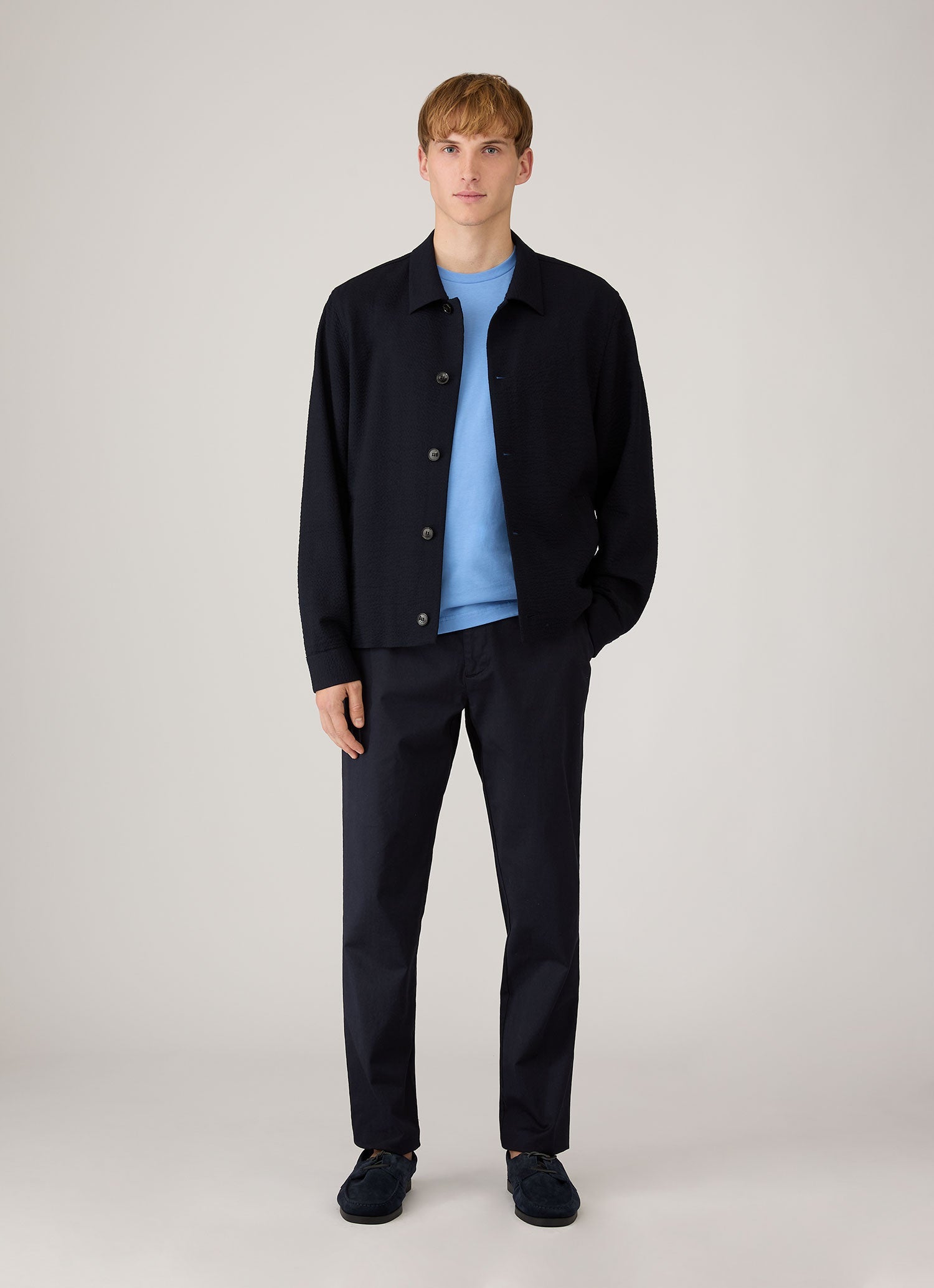 Men's Riviera Midweight T-shirt in Azure Blue