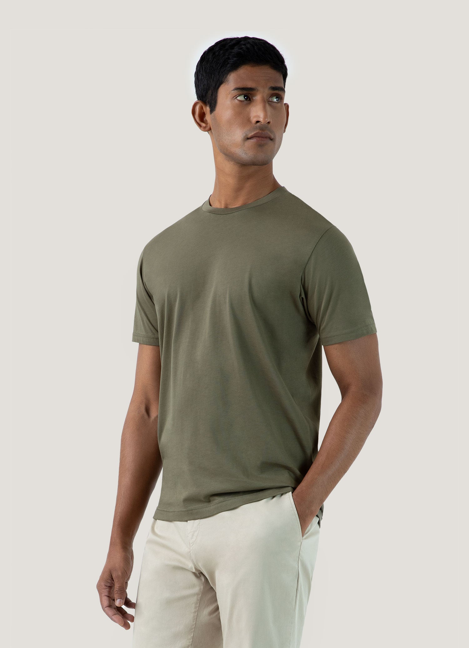 Men's Riviera Midweight T‑shirt in Khaki