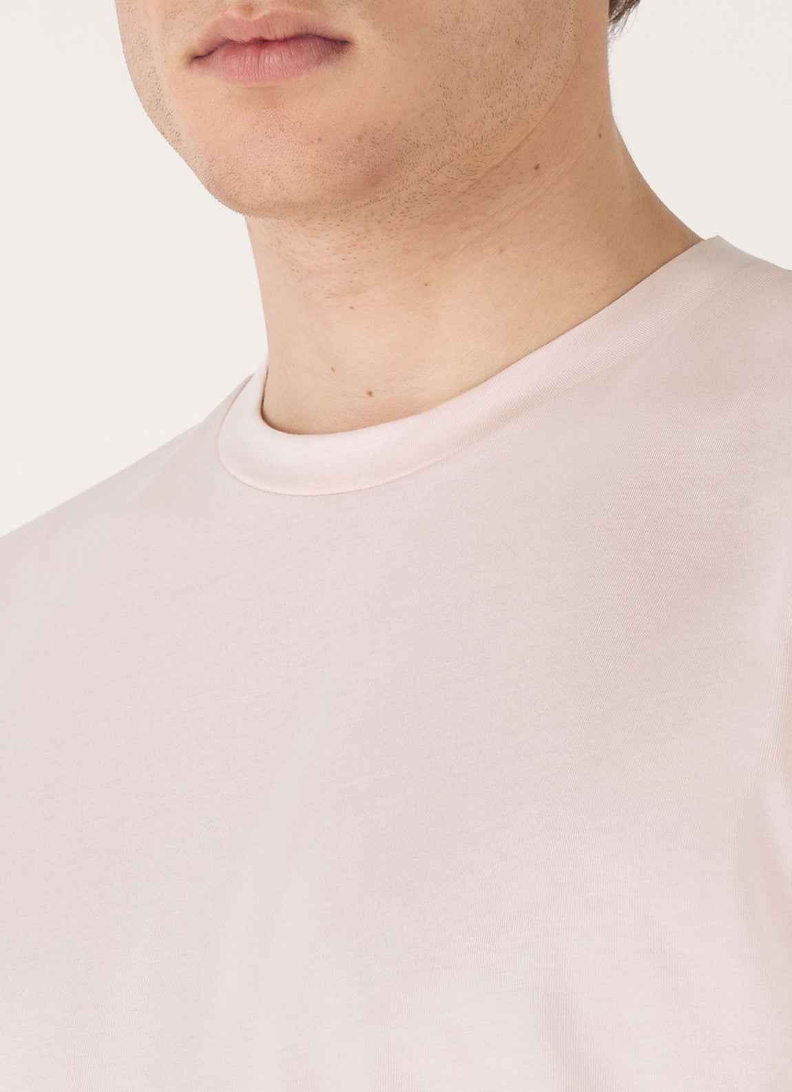 Men's Riviera Midweight T-shirt in Pastel Pink