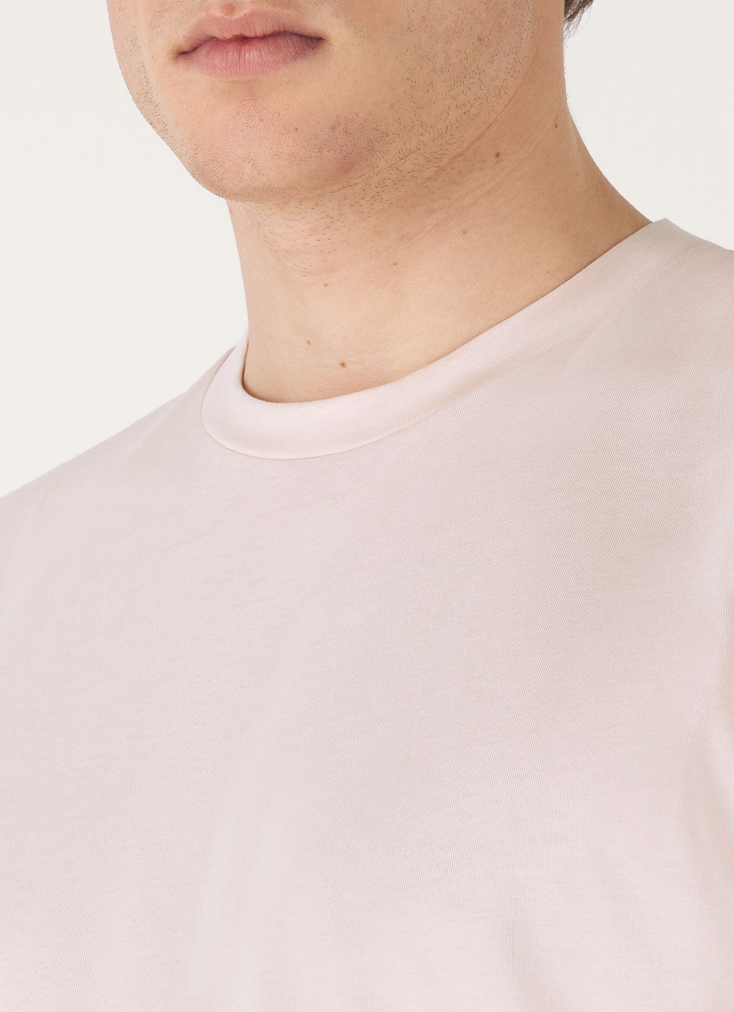 Men's Riviera Midweight T-shirt in Pastel Pink