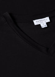 Men's Riviera V Neck T-shirt in Black