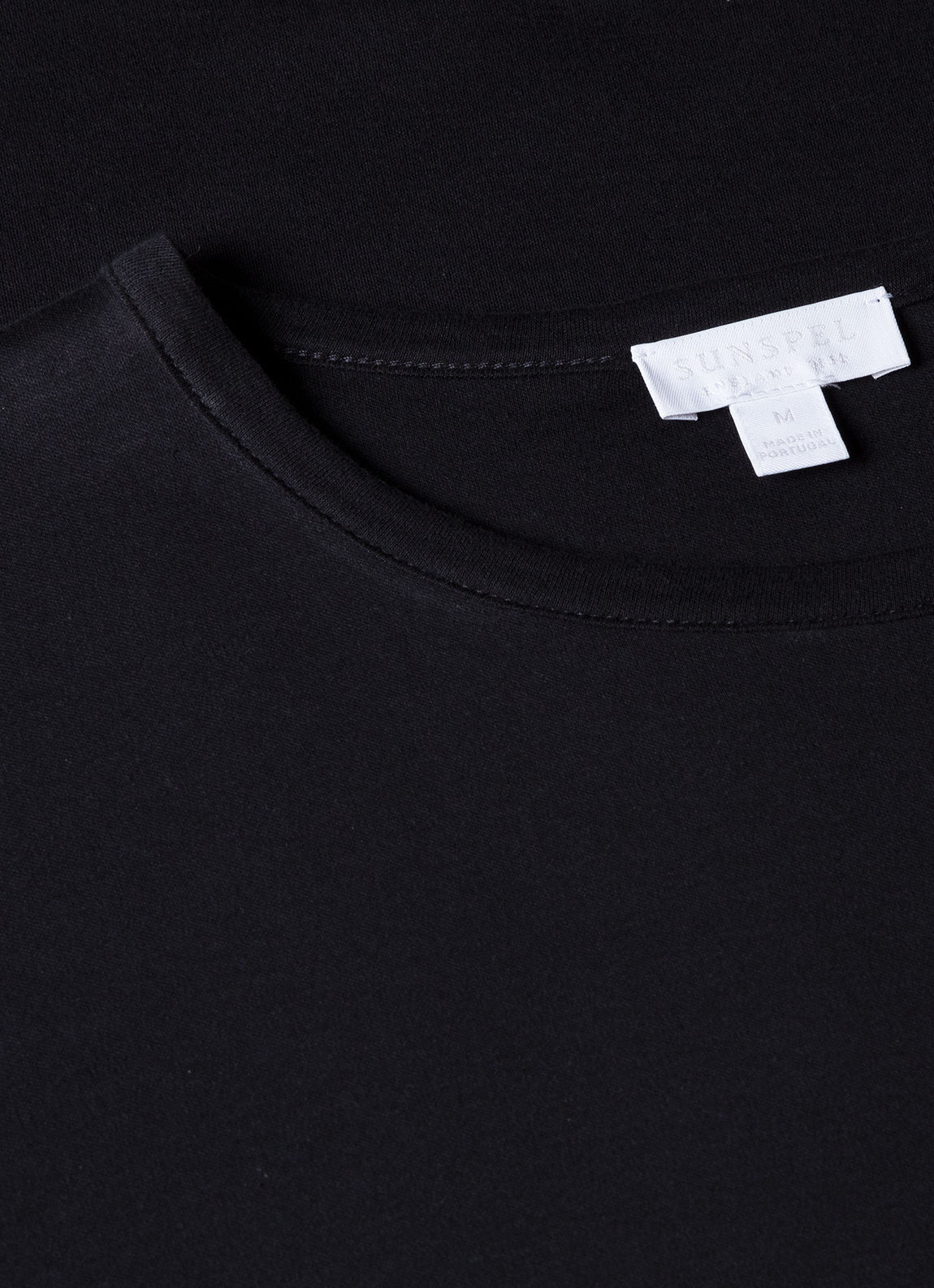 Men's Sea Island Cotton T-shirt in Black | Sunspel