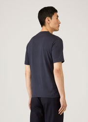 Men's Mock Neck T-shirt in Navy