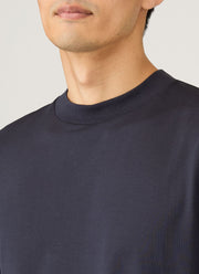 Men's Mock Neck T-shirt in Navy