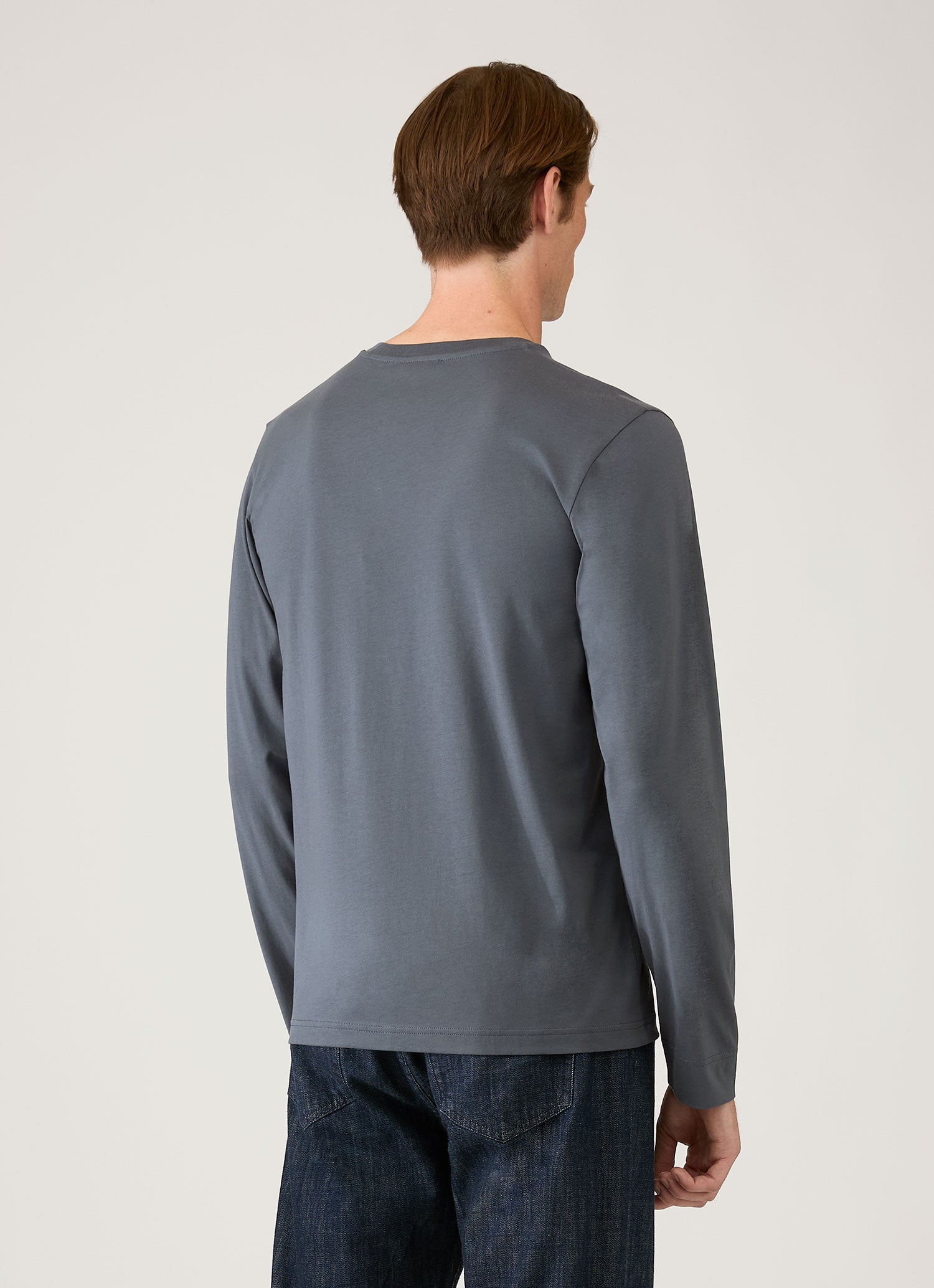 Men's Long Sleeve Riviera Midweight T‑shirt in Slate Blue