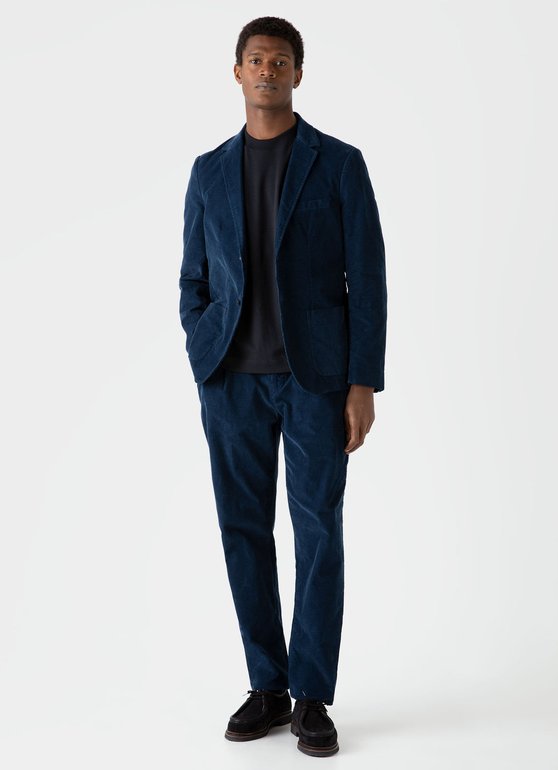 Men's Brushed Cotton T-shirt in Black