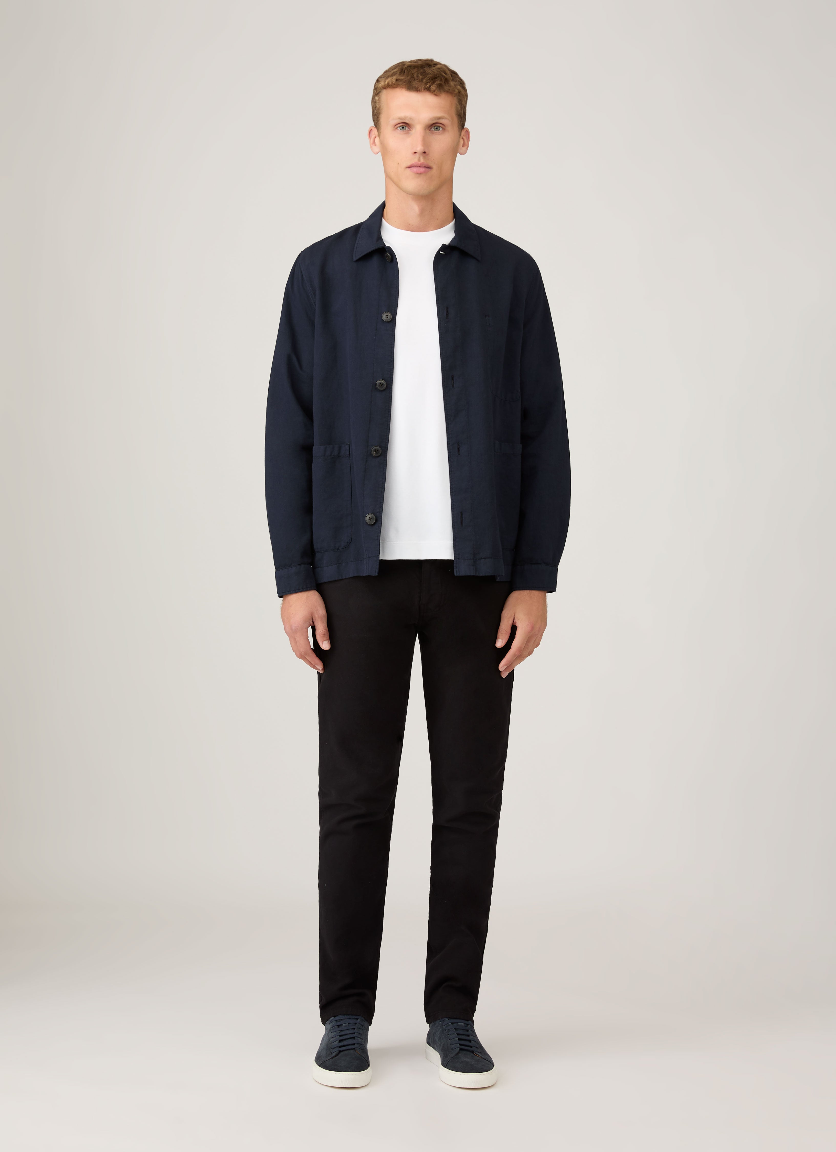 Men's Relaxed Fit Heavyweight T-shirt in White | Sunspel