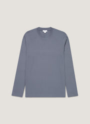 Men's Long Sleeve Heavyweight T-shirt in Slate Blue