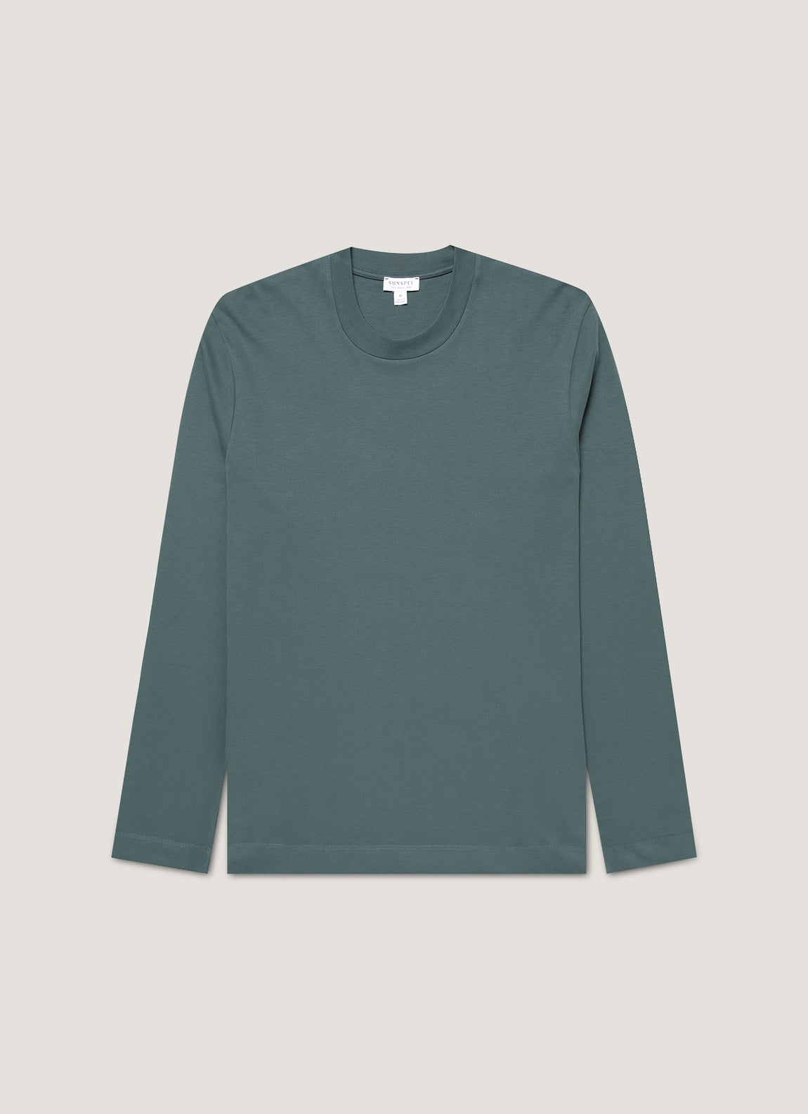 Men's Long Sleeve Heavyweight T-shirt in Dark Petrol