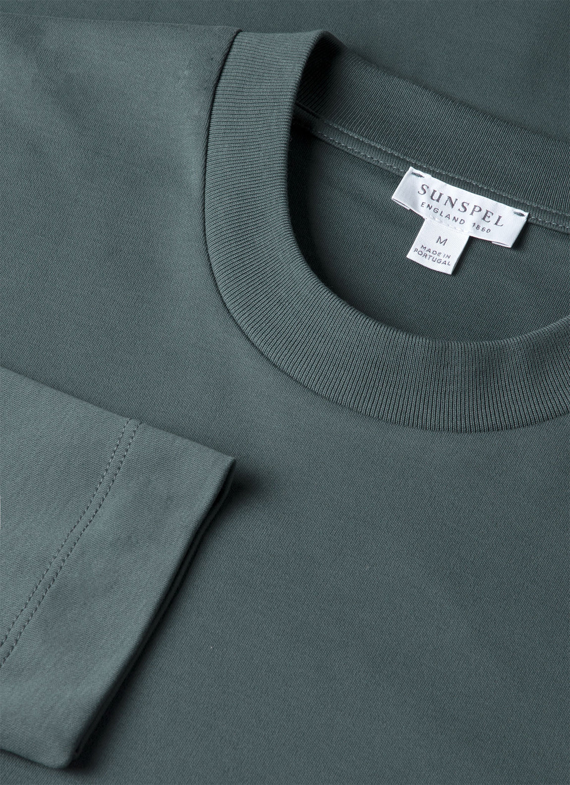 Men's Long Sleeve Heavyweight T-shirt in Dark Petrol