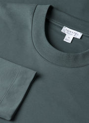 Men's Long Sleeve Heavyweight T-shirt in Dark Petrol