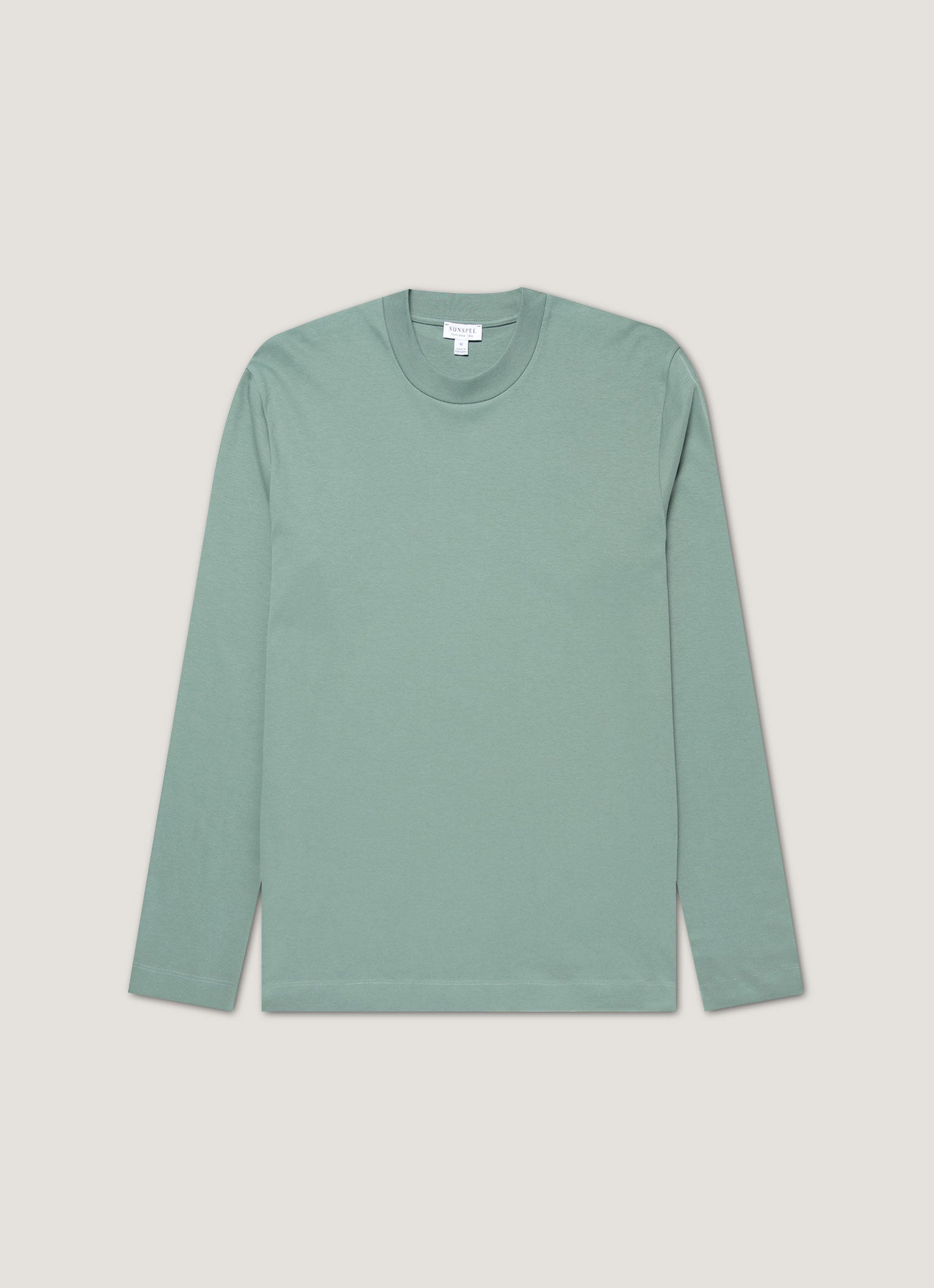 Men's Long Sleeve Heavyweight T-shirt in Steel Green