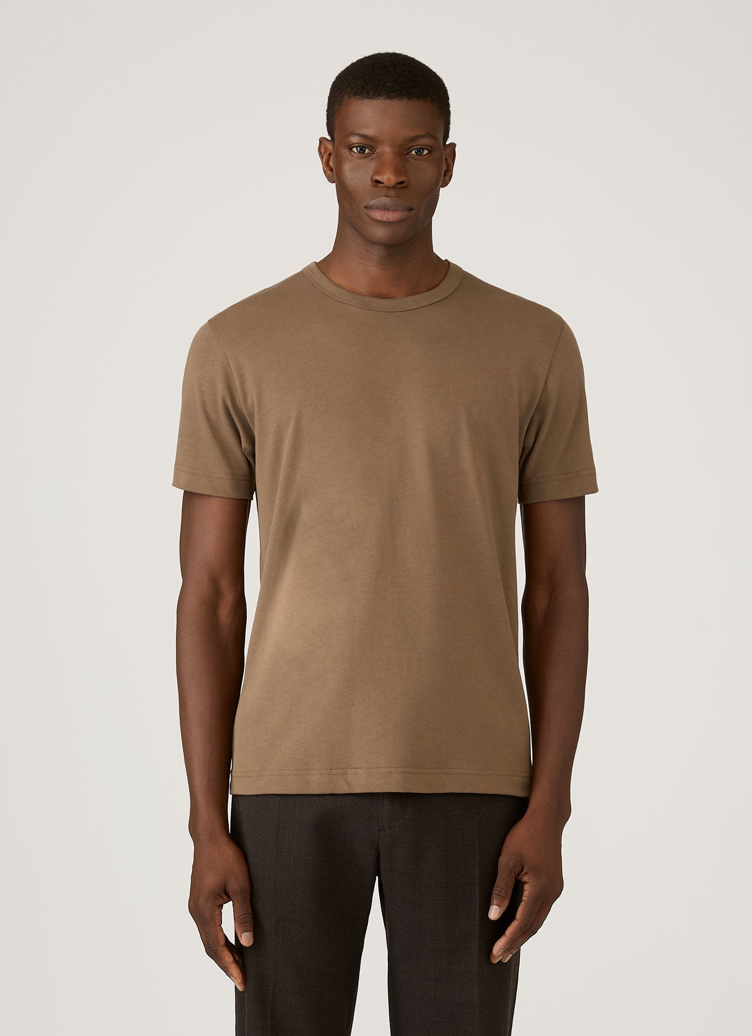 Men's Heavyweight Classic T-shirt in Dark Cedar | Sunspel