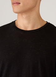 Men's Cotton Linen T-shirt in Black