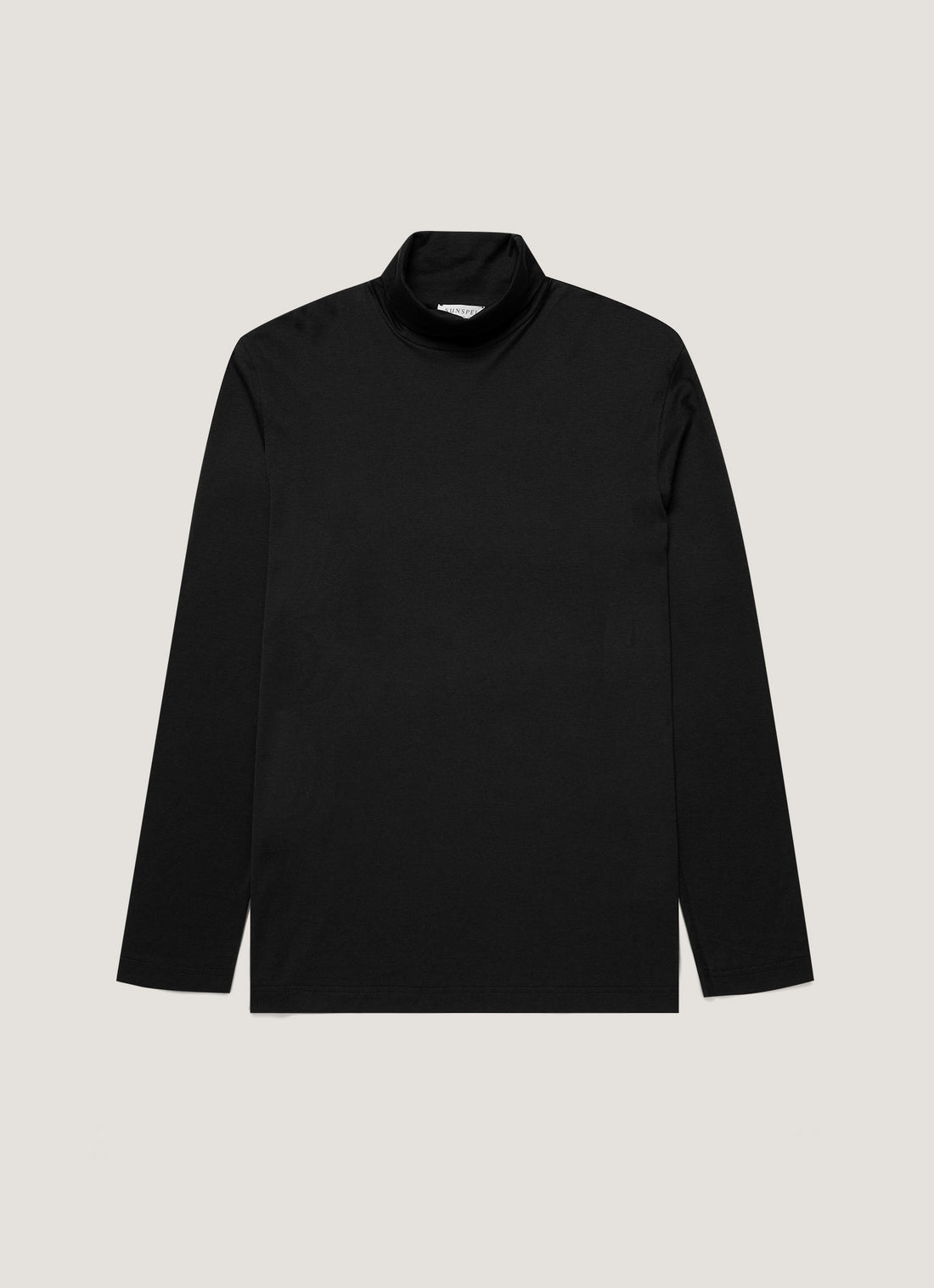 Men's Roll Neck Heavyweight T-shirt in Black
