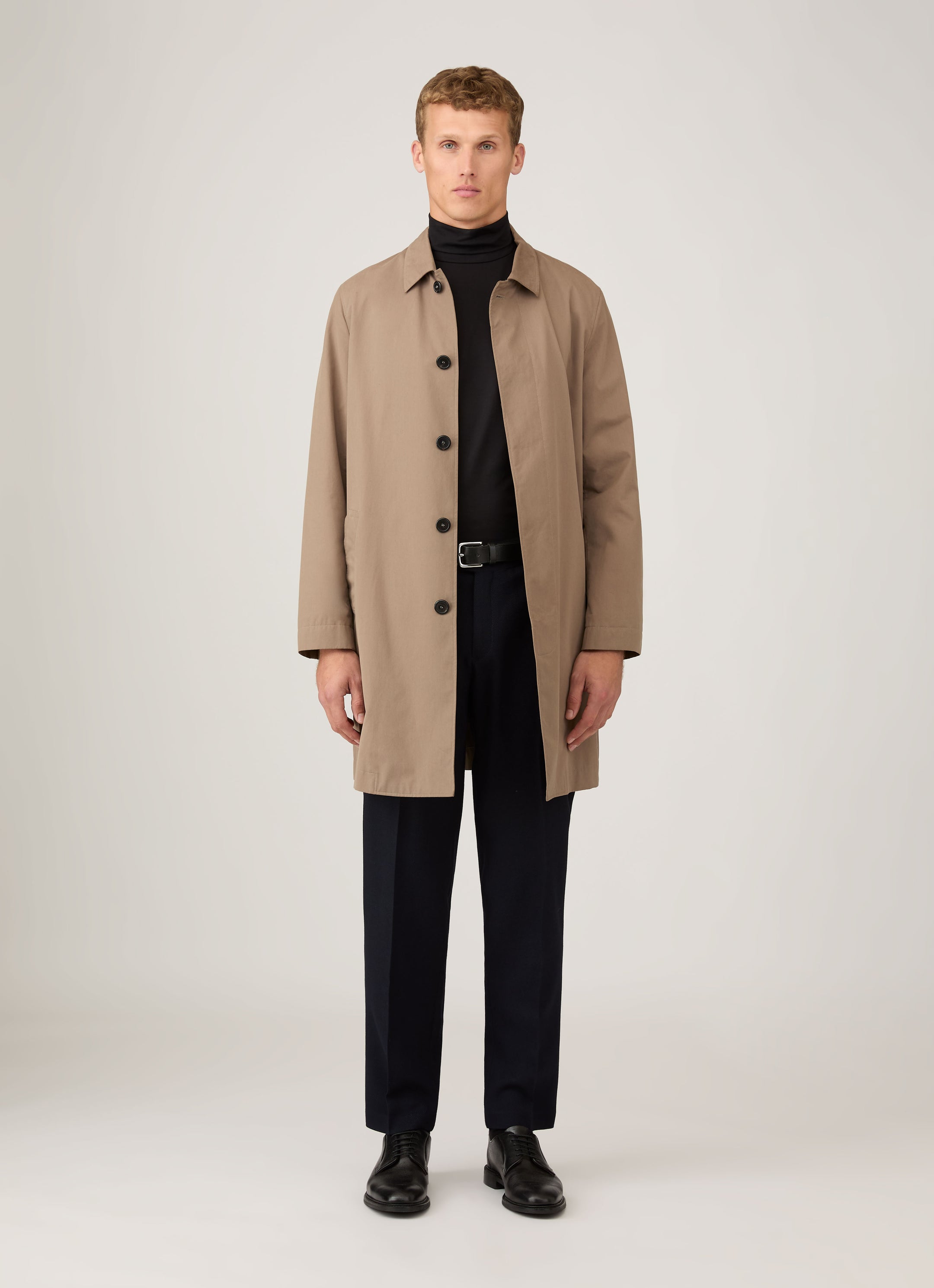 Men's Long Sleeve Roll Neck in Black