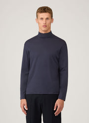 Men's Long Sleeve Roll Neck in Navy