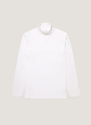 Men's Long Sleeve Roll Neck in White