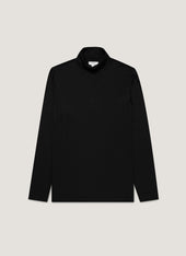 Men's Ultra-Fine Merino Roll Neck in Black