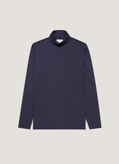 Men's Ultra-Fine Merino Roll Neck in Navy