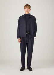 Men's Ultra-Fine Merino Roll Neck in Navy