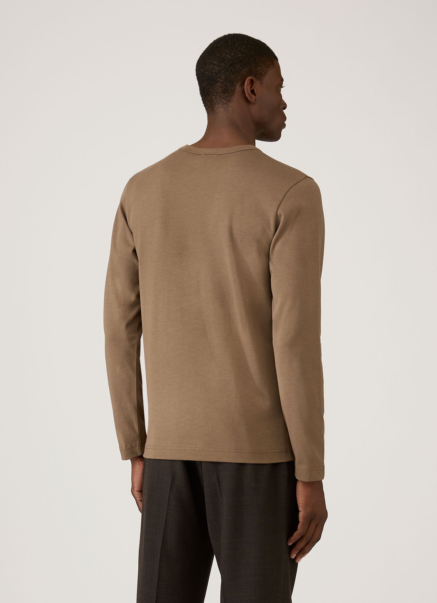 Men's Long Sleeve Heavyweight Jersey T-shirt in Dark Cedar