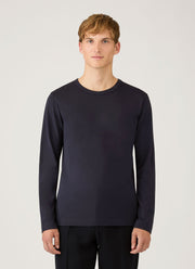 Men's Long Sleeve Heavyweight Jersey T-shirt in Navy