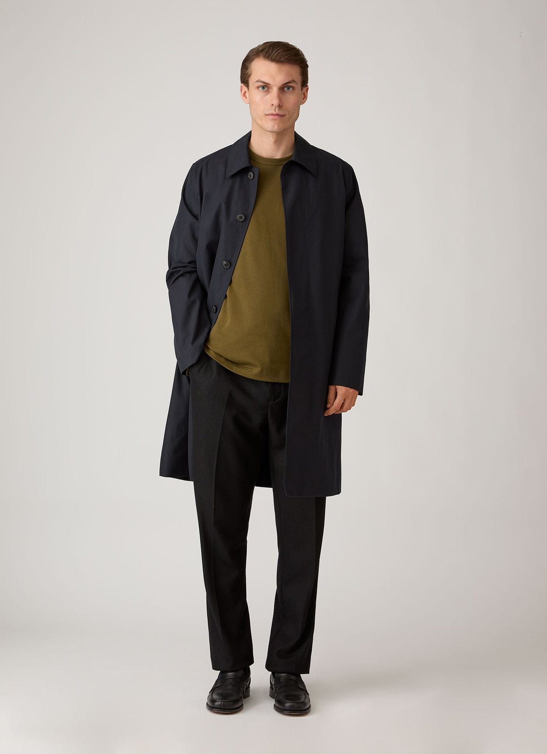 Men's Long Sleeve Heavyweight Classic T-shirt in Loden Green