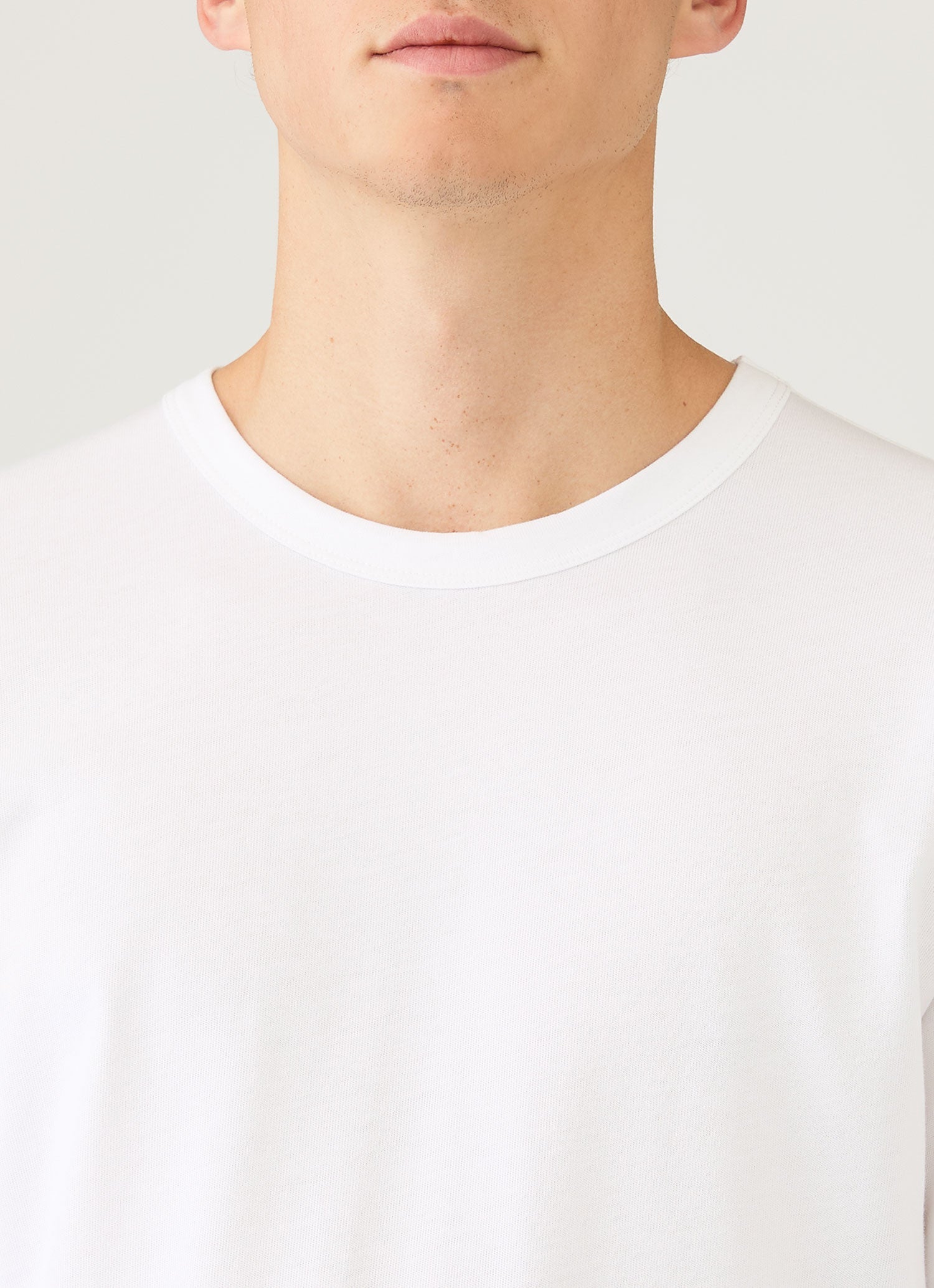 Men's Long Sleeve Heavyweight Jersey T-shirt in White