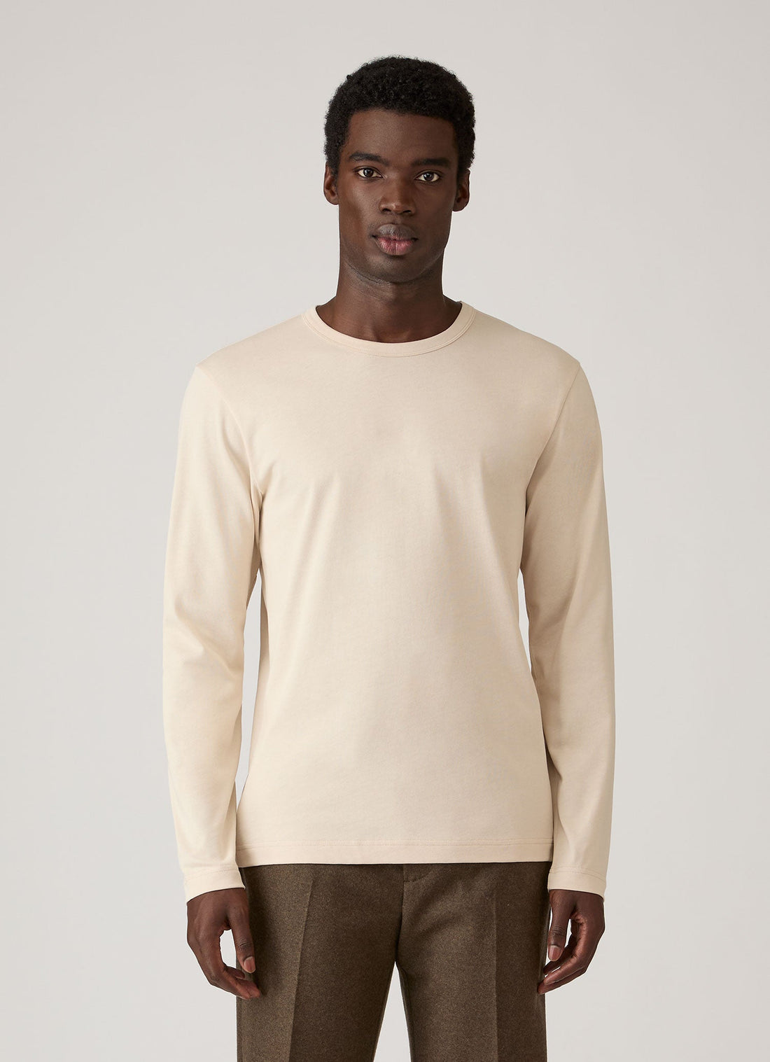 Men's Long Sleeve Heavyweight Classic T-shirt in Swansdown