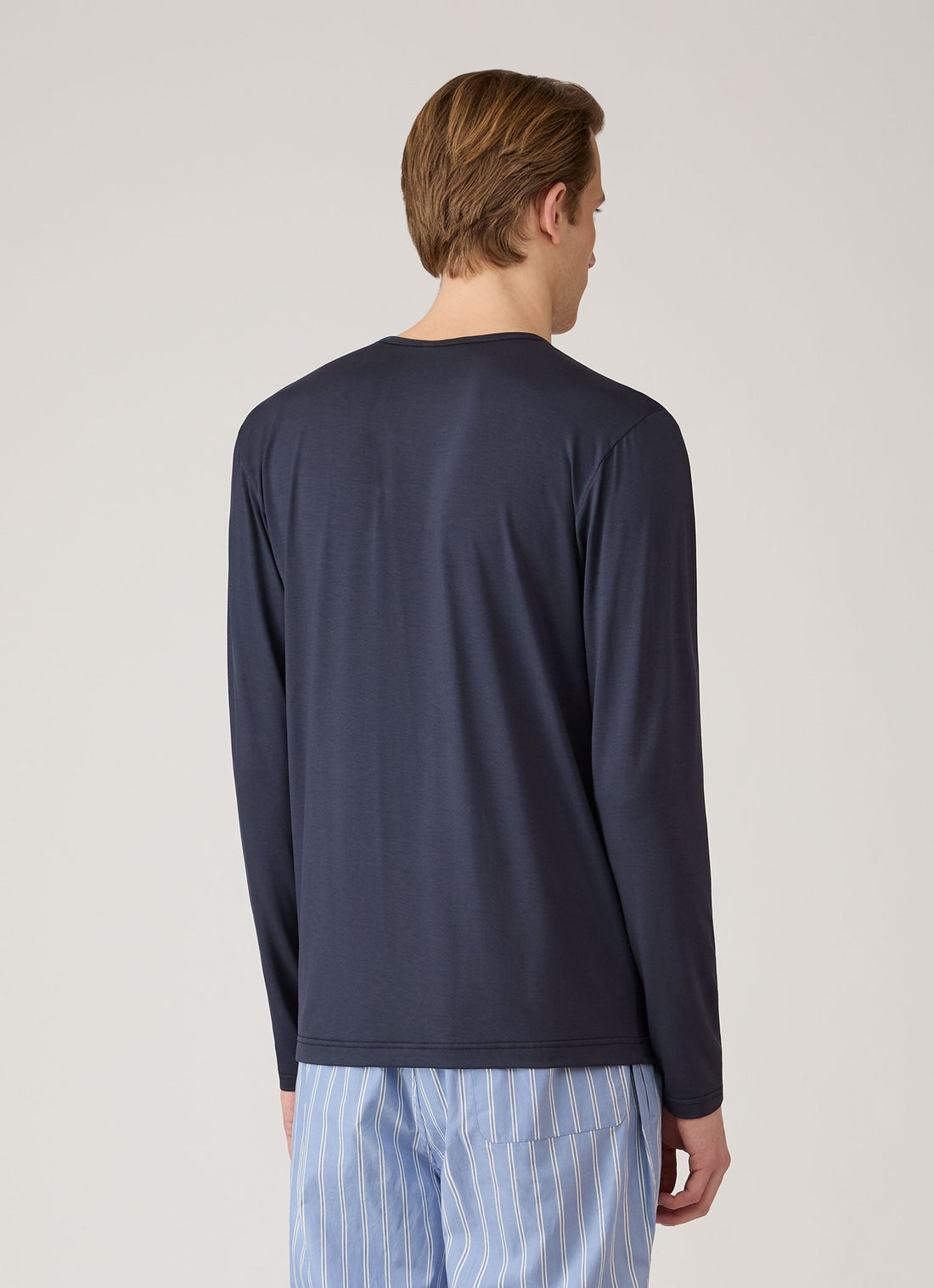 Men's Long Sleeve Tencel™ T-shirt in Navy