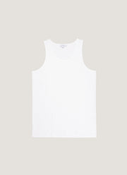 Men's Cellular Cotton Underwear Vest in White