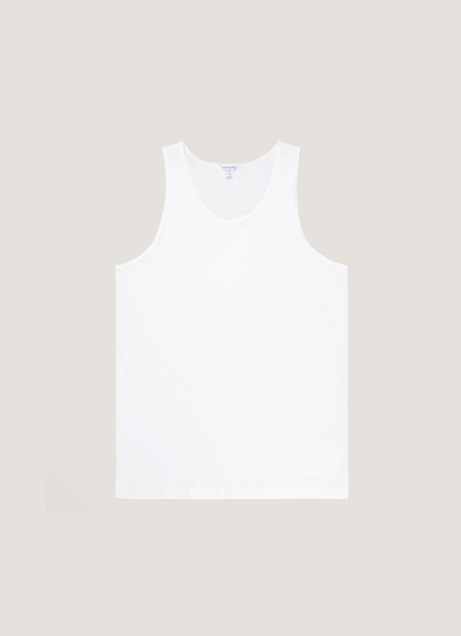 下着・アンダーウェア Super Fine Cotton Underwear Vest Men's Superfine Cotton Underwear Vest in White | Sunspel