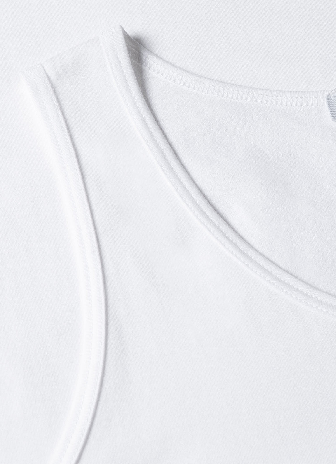 Men's Superfine Cotton Underwear Vest in White | Sunspel