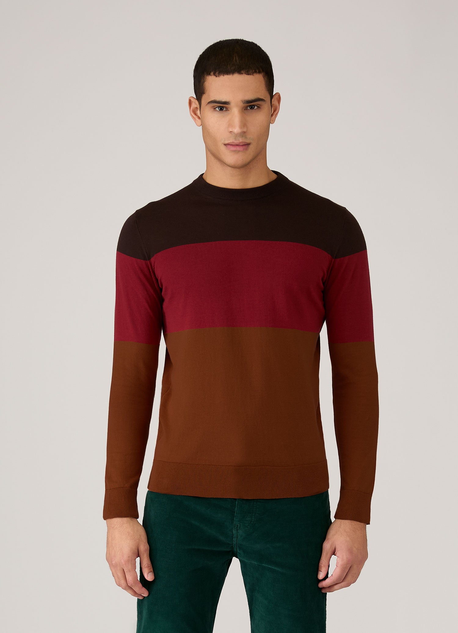 Men's Sunspel x Paul Weller Jumper in Dark Brown | Sunspel