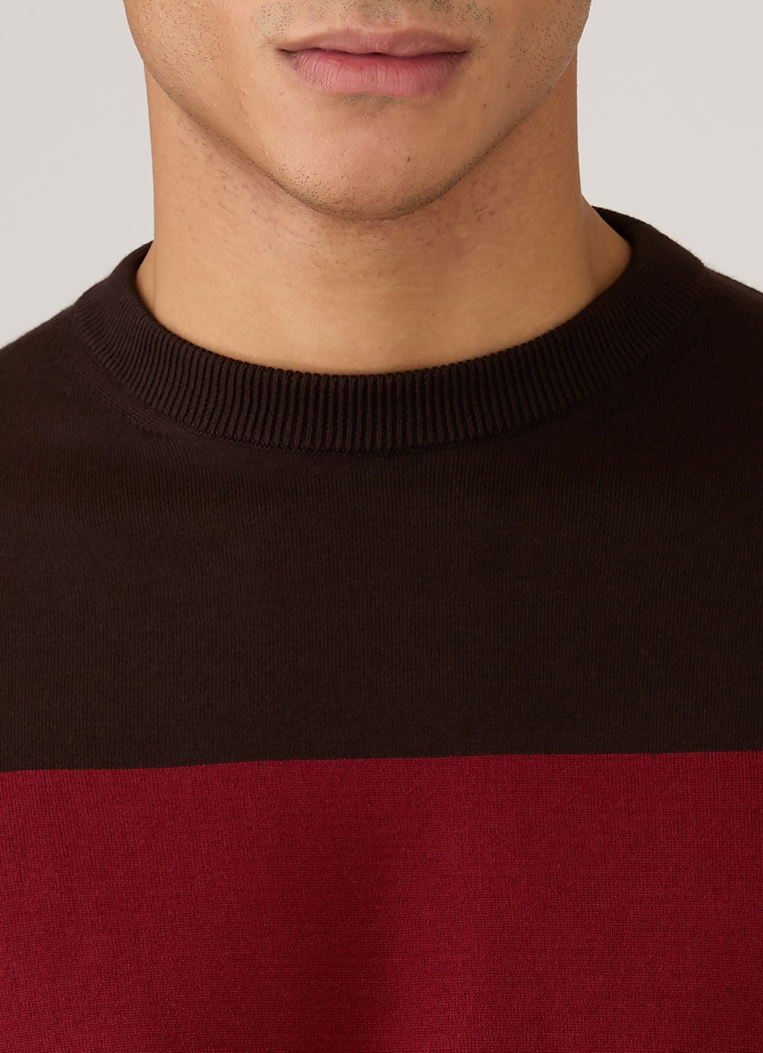Men's Sunspel x Paul Weller Jumper in Dark Brown | Sunspel
