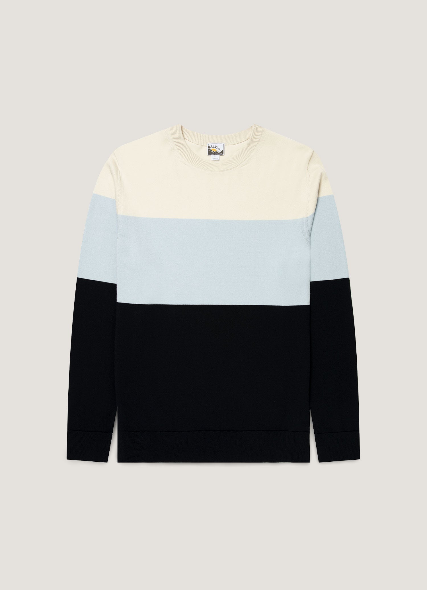 Men's Sunspel x Paul Weller Jumper in Vintage Blue | Sunspel