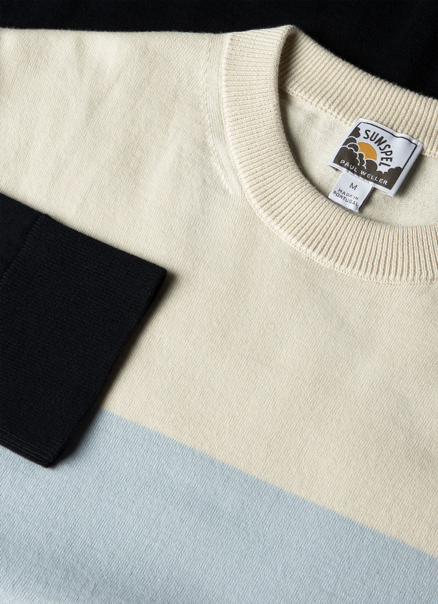 Men's Sunspel x Paul Weller Jumper in Vintage Blue | Sunspel