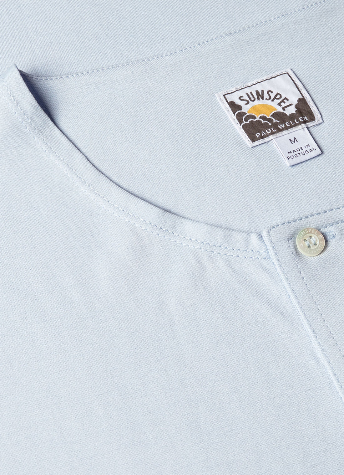 Men's Sunspel x Paul Weller Henley in Ice Blue