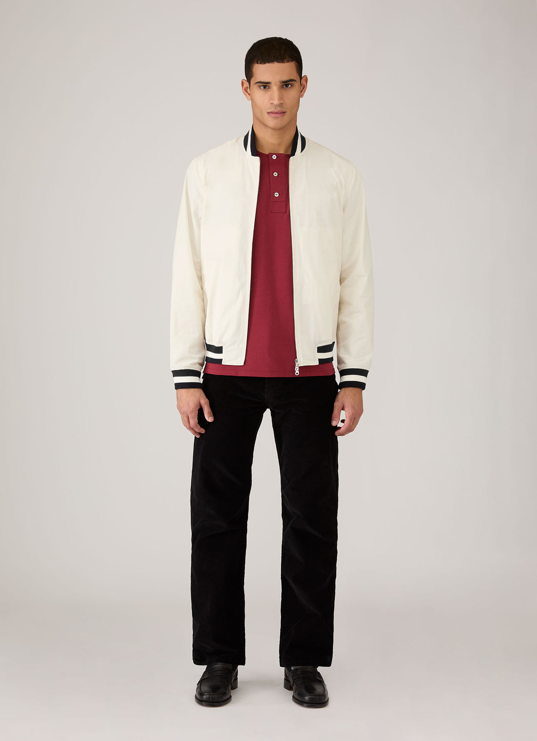 Men's Sunspel x Paul Weller Henley in Dark Cherry