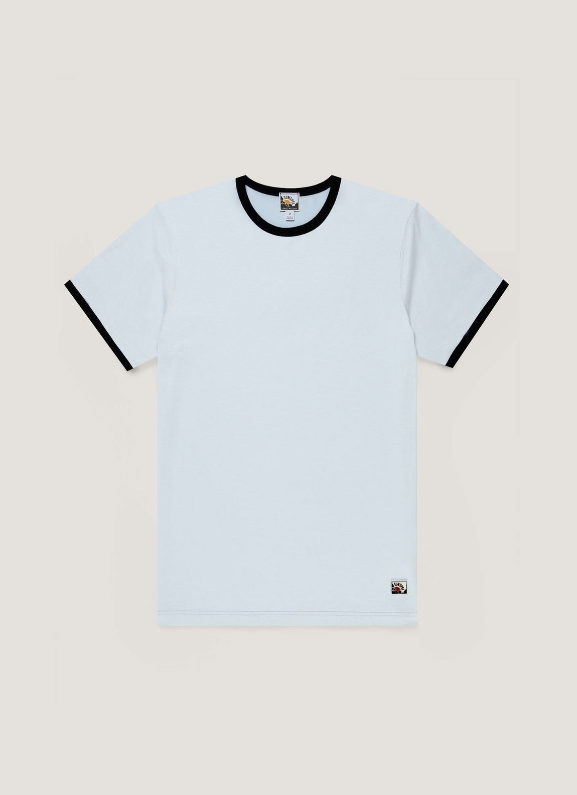 Men's Sunspel x Paul Weller Ringer T-shirt in Ice Blue