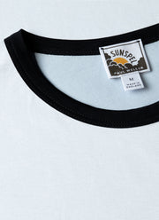 Men's Sunspel x Paul Weller Ringer T-shirt in Ice Blue