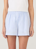 Women's Relaxed Poplin Boxer Short in Pastel Blue