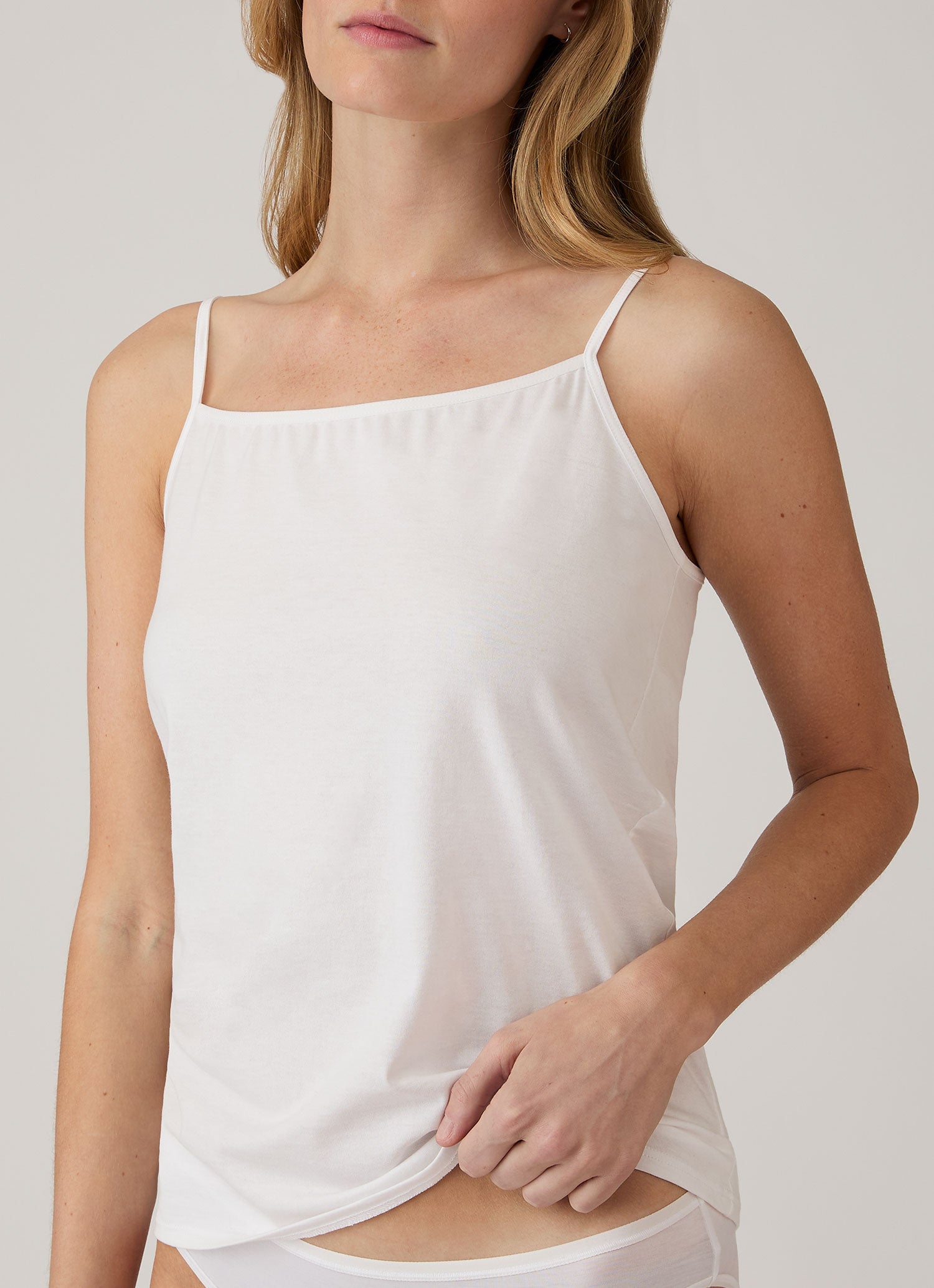 argue cotton linen cami tank-top ホワイト Cami-V Natural Linen Top – camixa.com