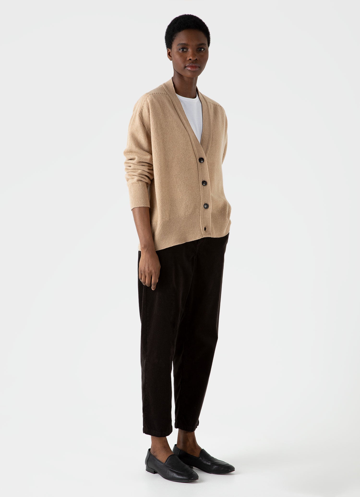 Black lambswool cardigan shop
